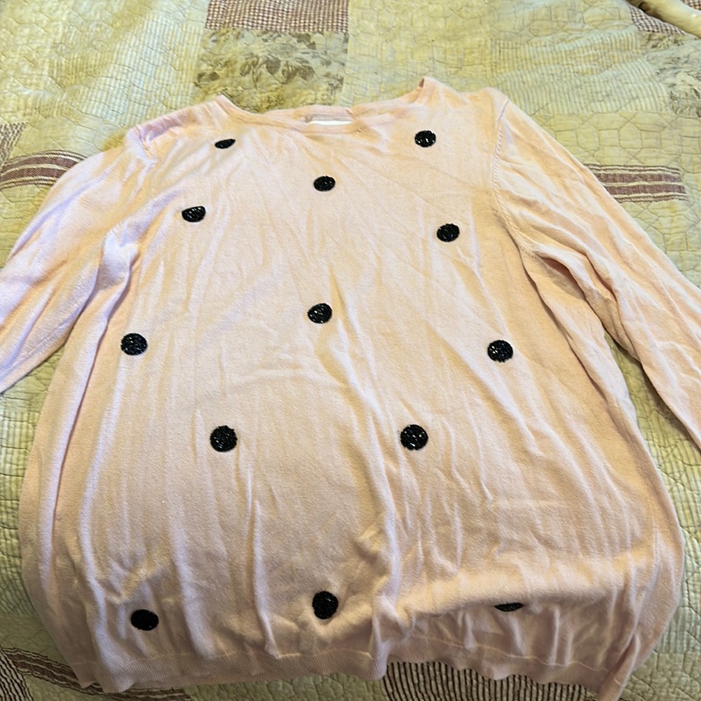 Pink polka dot sweater